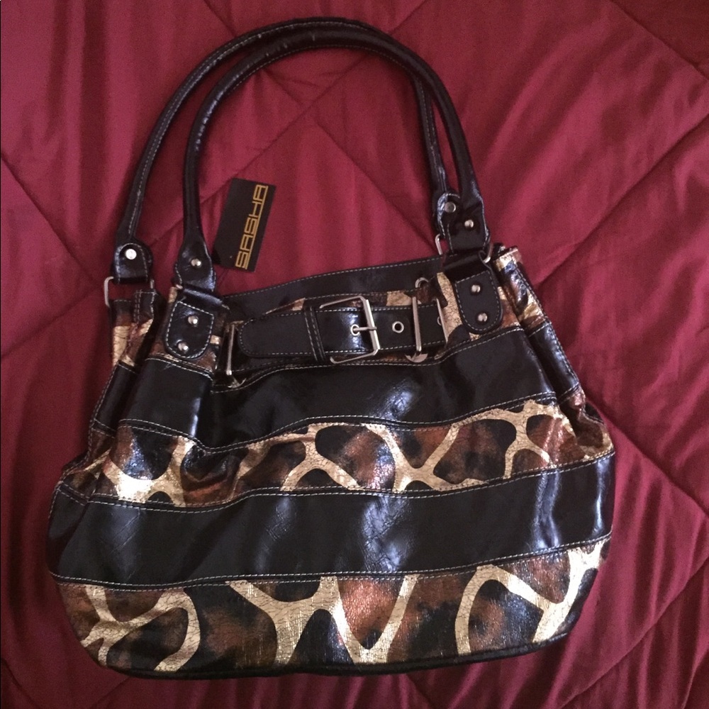 Sasha Black & Gold Handbag